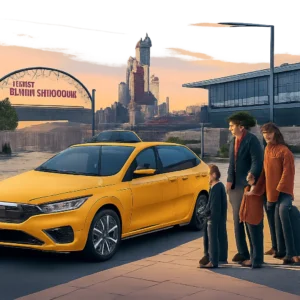 Illustration d’un taxi fiable à Chessy, dans un contexte de départ depuis Disneyland Paris. L’image évoque la ponctualité, la réservation simple et le confort pour familles et voyageurs pressés.